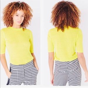 Veronica Beard Solid Short Sleeve Dean Sweater